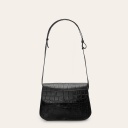 Doar Bag M, black croco